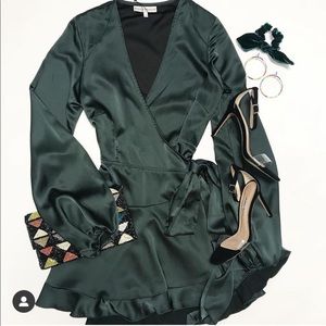 Karina Grimaldi Wrap Mini Dress